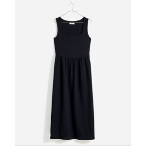 Madewell Knit Gauze Tank Midi Dress Black size Small